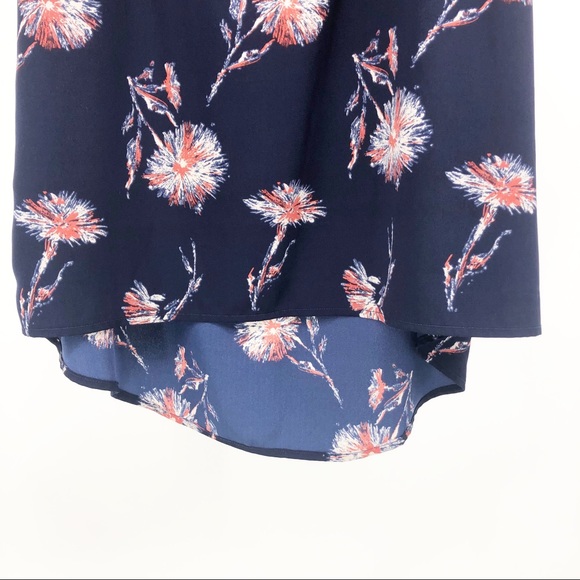 Halogen Blouse Navy Medium sleeveless Floral - Picture 9 of 15